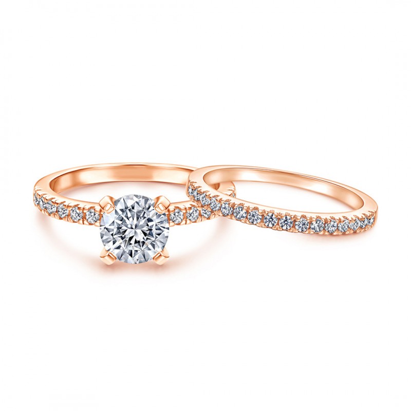 Ring Set, Stackable Combination Set, Diamond Ring